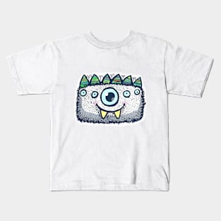 Cute fluffy monster Kids T-Shirt